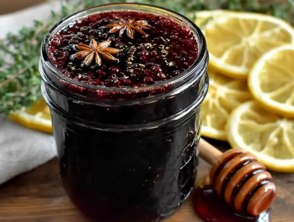 best homemade elderberry syrup - featured image
