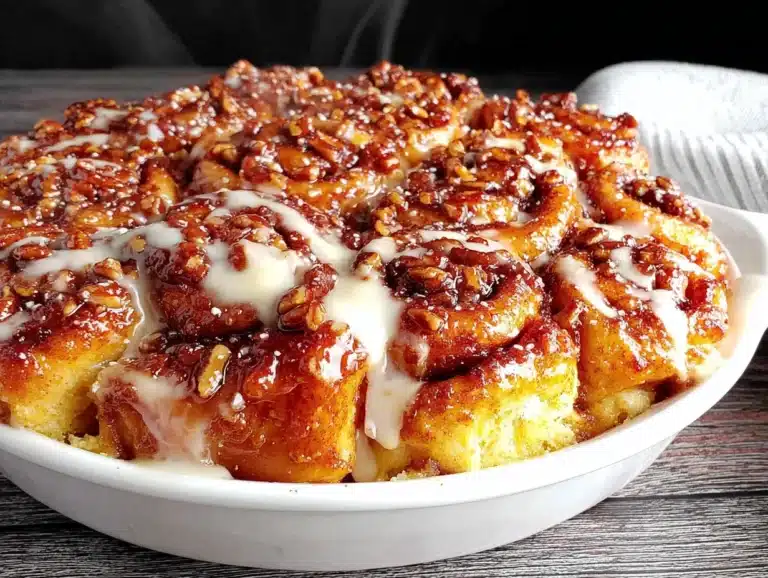 best make-ahead Christmas morning cinnamon roll casserole - featured image
