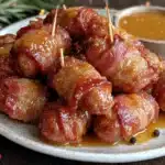 best maple glazed bacon wrapped smokies recipe - featured image