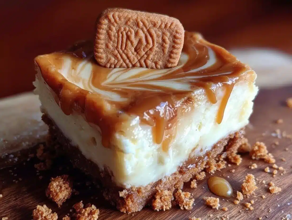 Biscoff cheesecake bars preparation steps