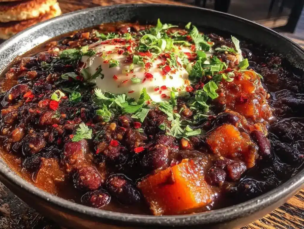 black bean pumpkin chili - featured image