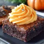 black cocoa halloween brownies - featured image