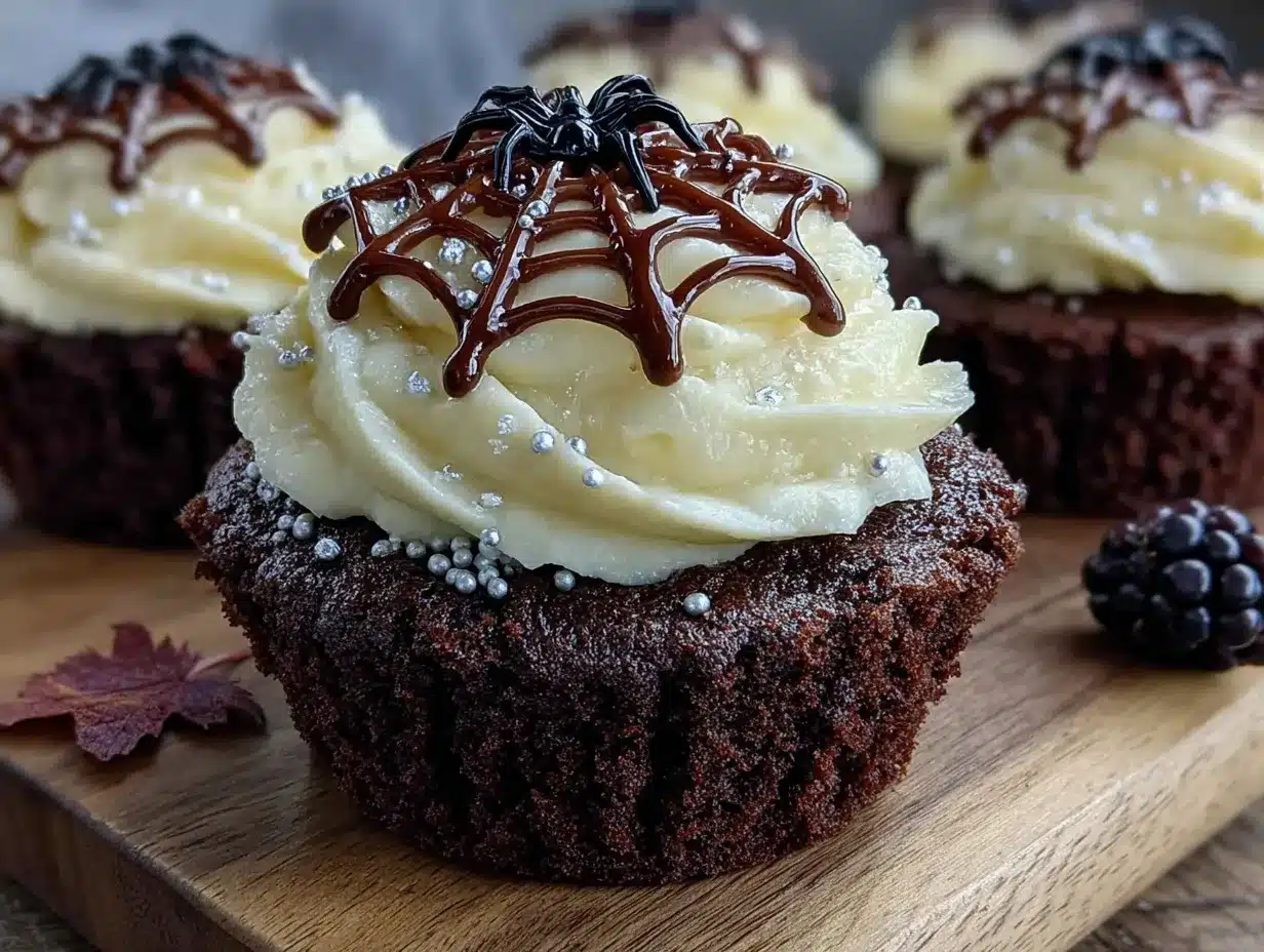 black velvet halloween cupcakes preparation steps