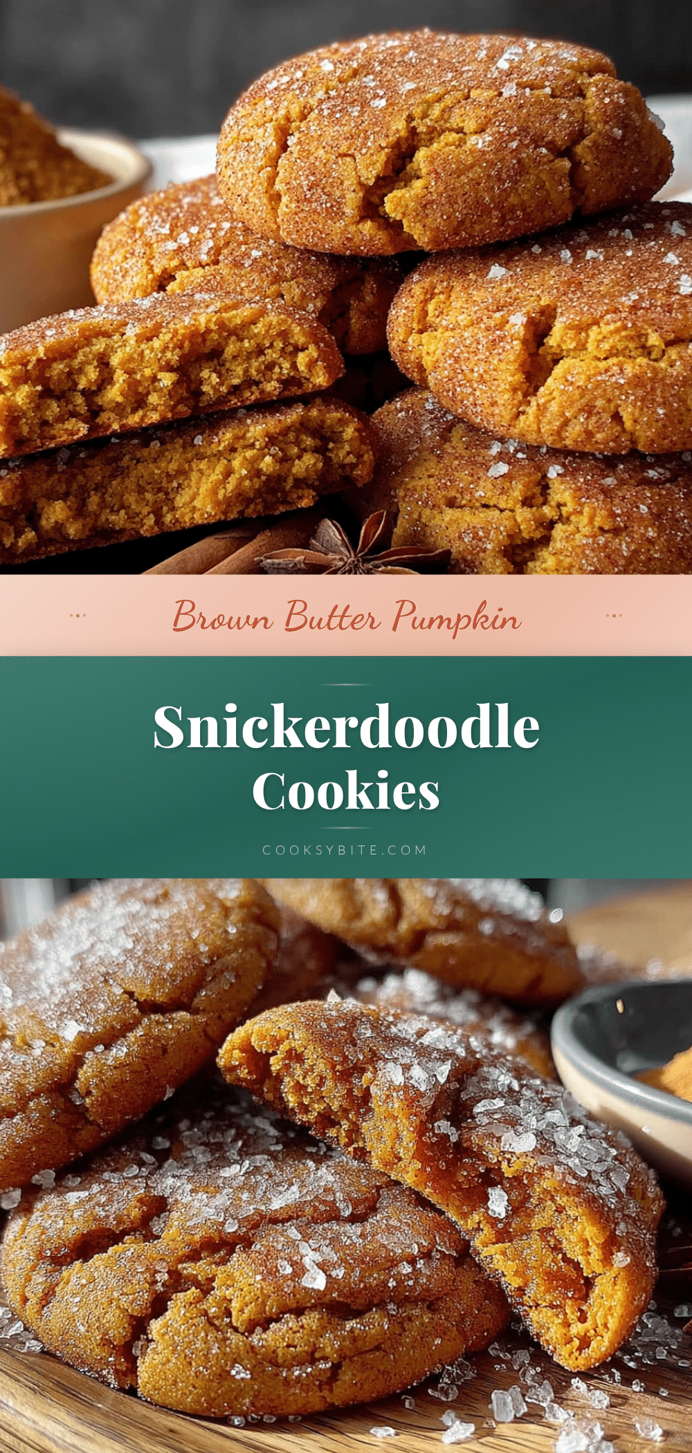 brown butter pumpkin snickerdoodle cookies recipe