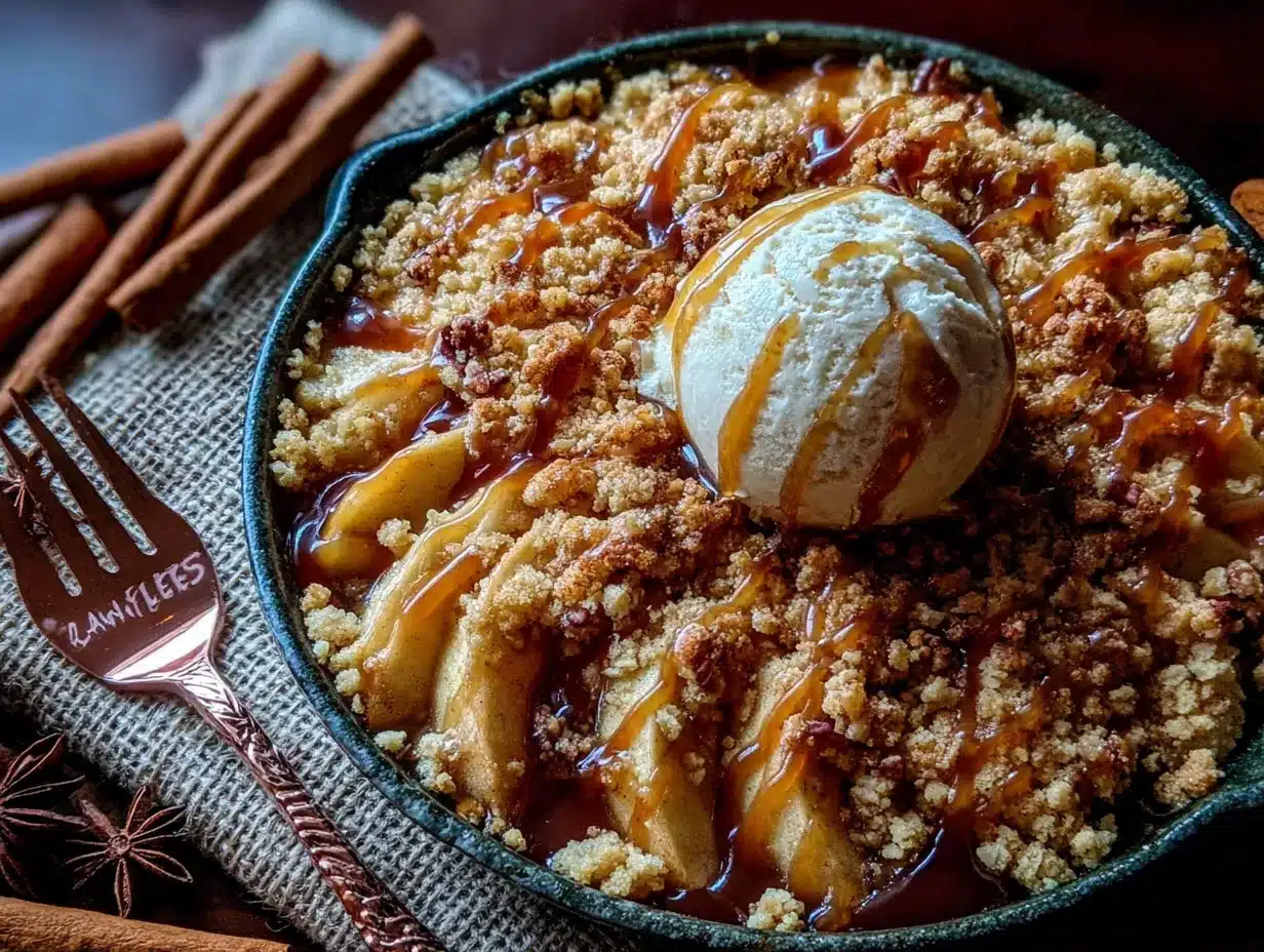 brown sugar bourbon apple crisp preparation steps