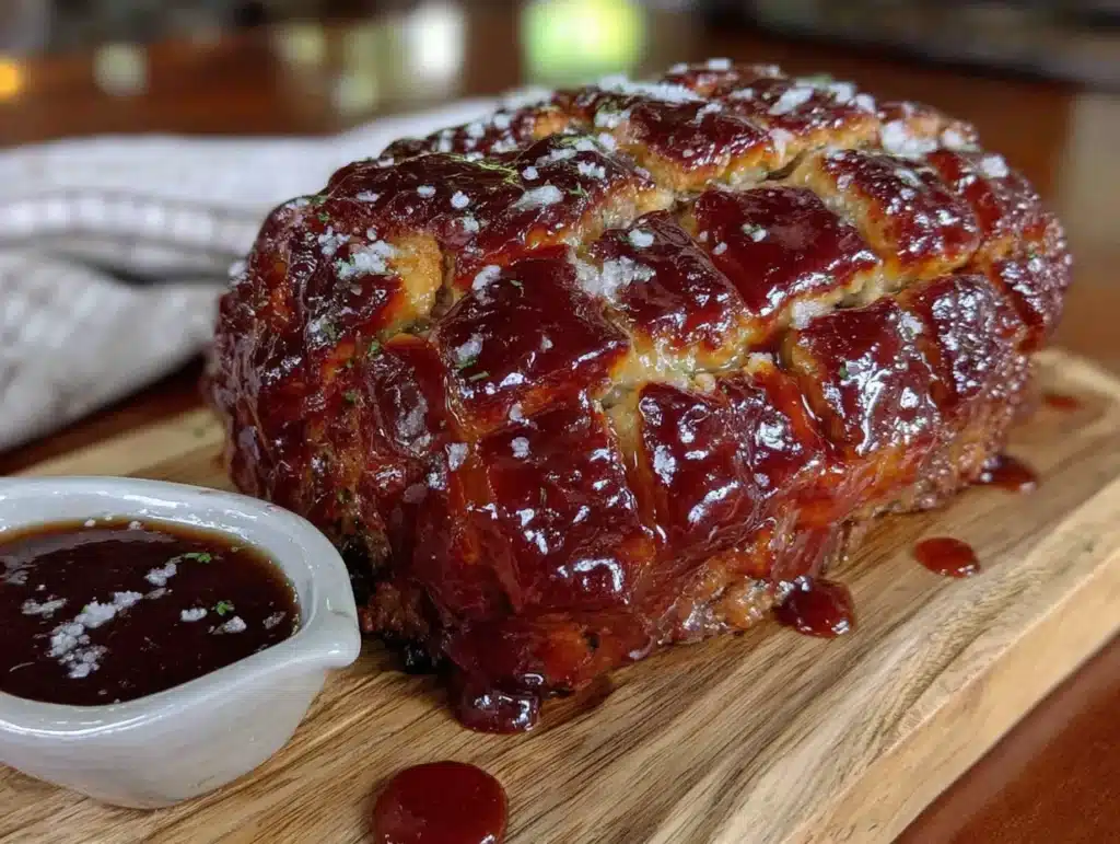 brown sugar glazed meatloaf - featured image