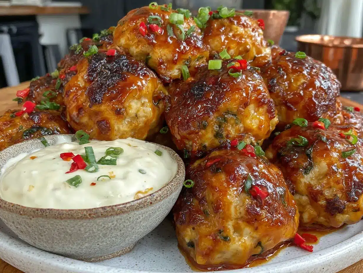 buffalo chicken meatballs preparation steps