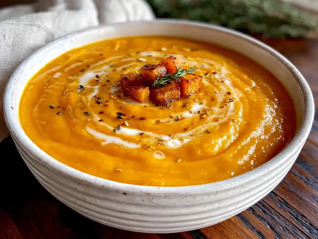 butternut squash and apple soup - featured image