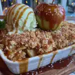 caramel apple crisp - featured image