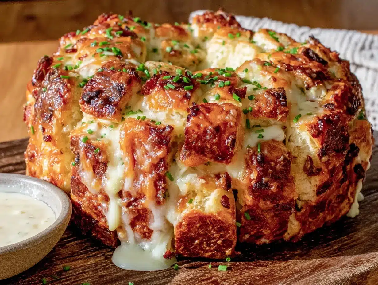 cheesy bacon ranch pull-apart bread preparation steps