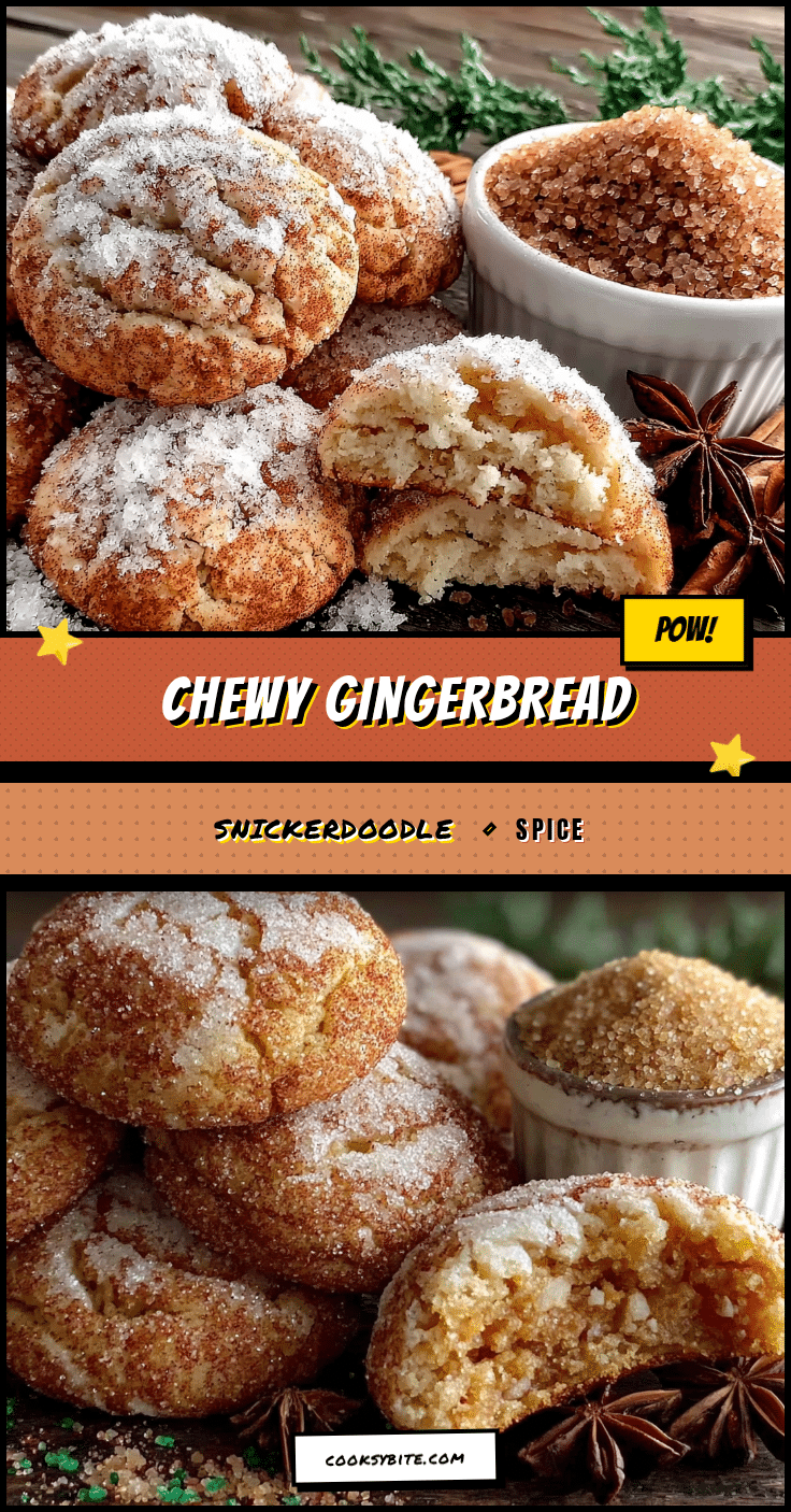 chewy gingerbread snickerdoodle cookies recipe