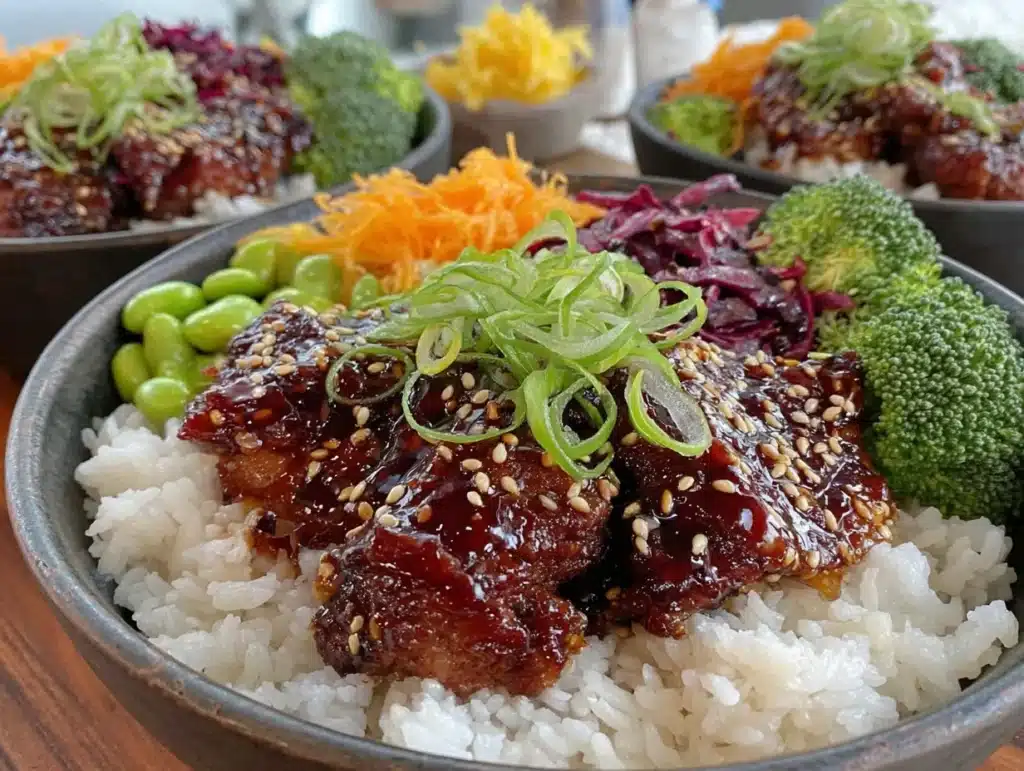 chicken teriyaki meal prep bowls - featured image