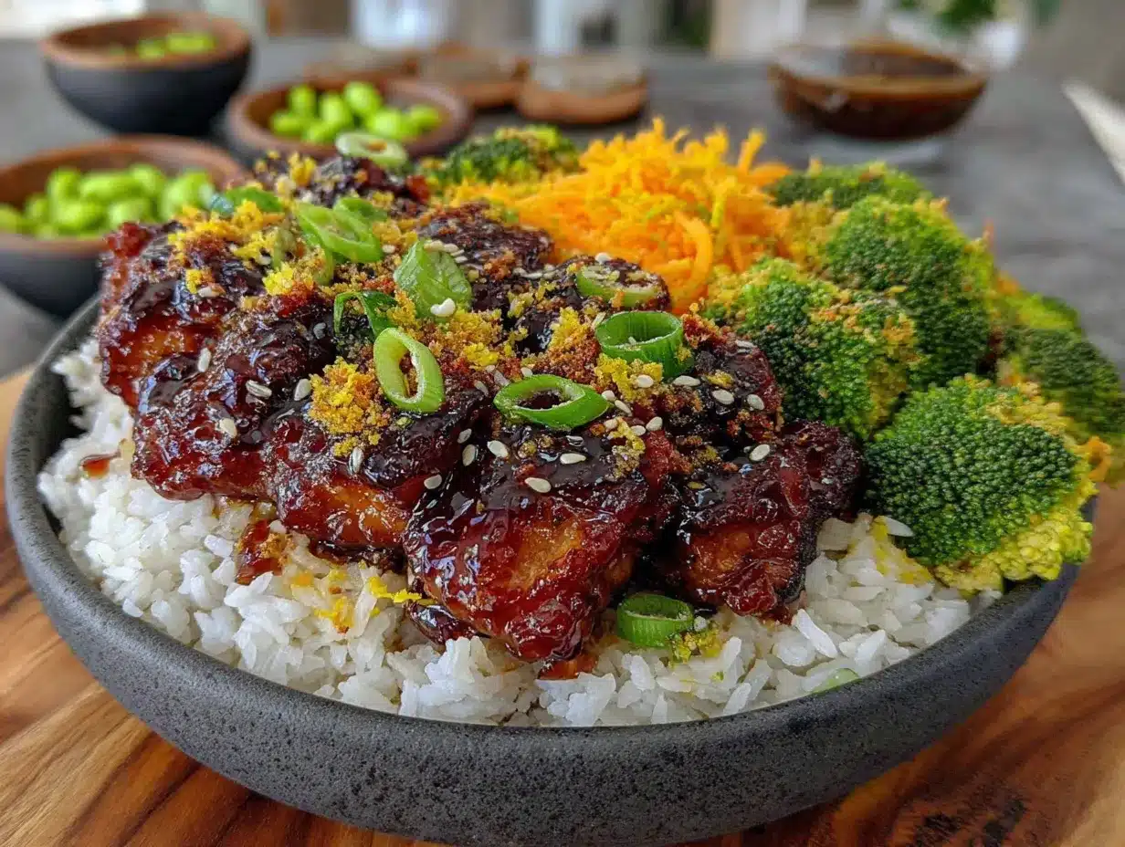 chicken teriyaki meal prep bowls preparation steps