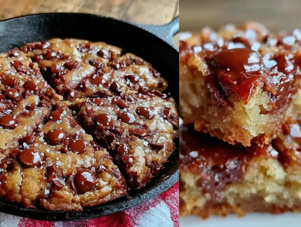 chocolate chip skillet cookie bars for tailgating - featured image