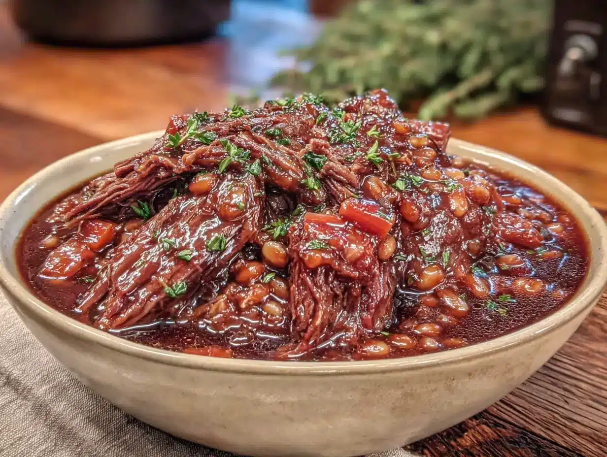 cozy slow cooker beef and barley stew preparation steps