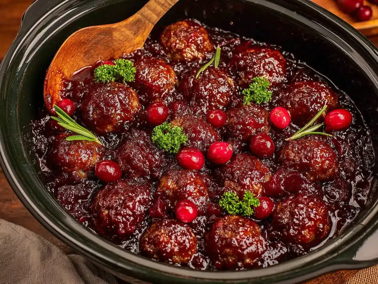 cranberry bbq meatballs preparation steps
