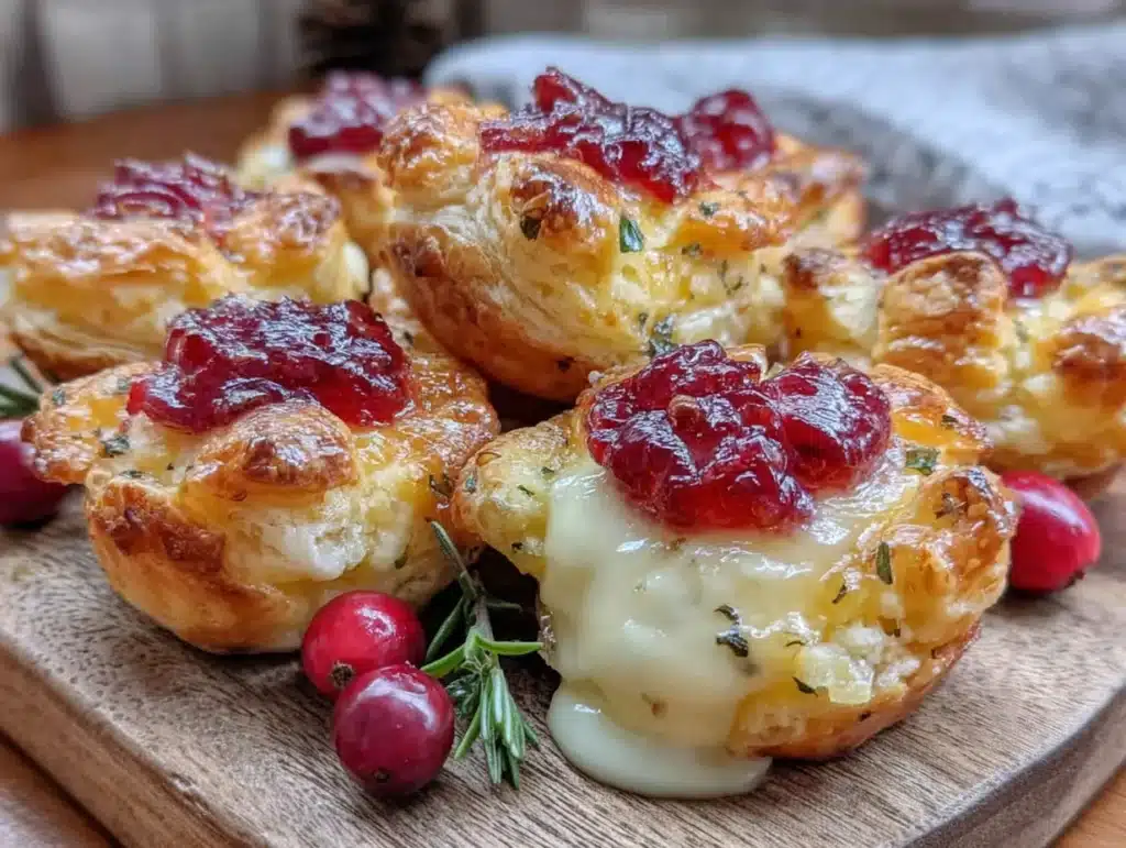cranberry brie bites - featured image