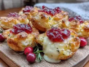 cranberry brie bites - featured image