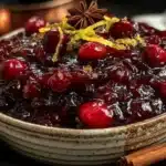 cranberry orange sauce with ginger - featured image
