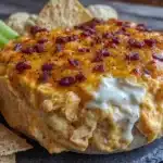 creamy buffalo chicken dip - featured image