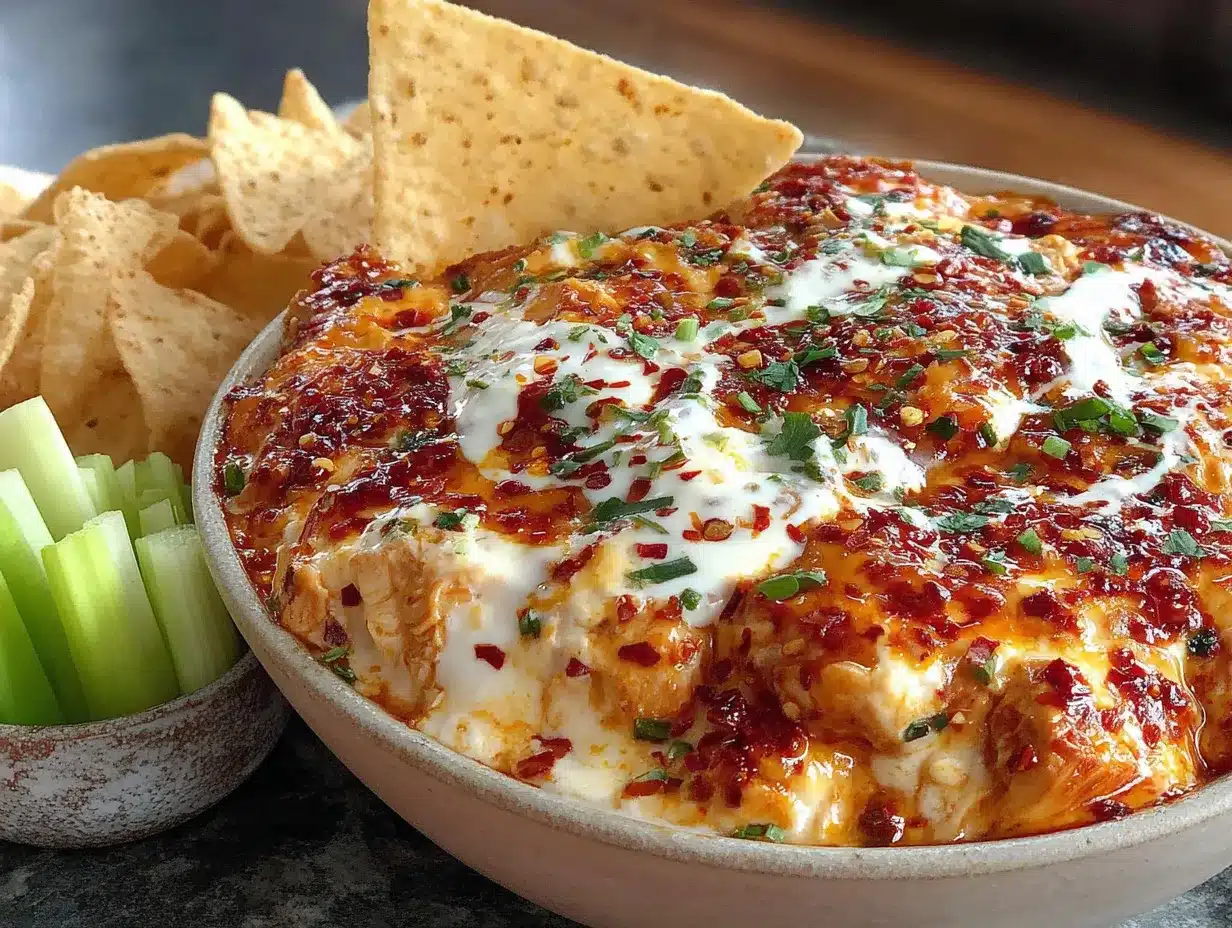 creamy buffalo chicken dip preparation steps
