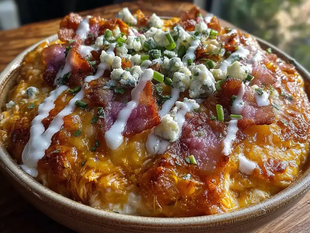 creamy buffalo chicken ranch dip - featured image