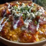creamy buffalo chicken ranch dip - featured image