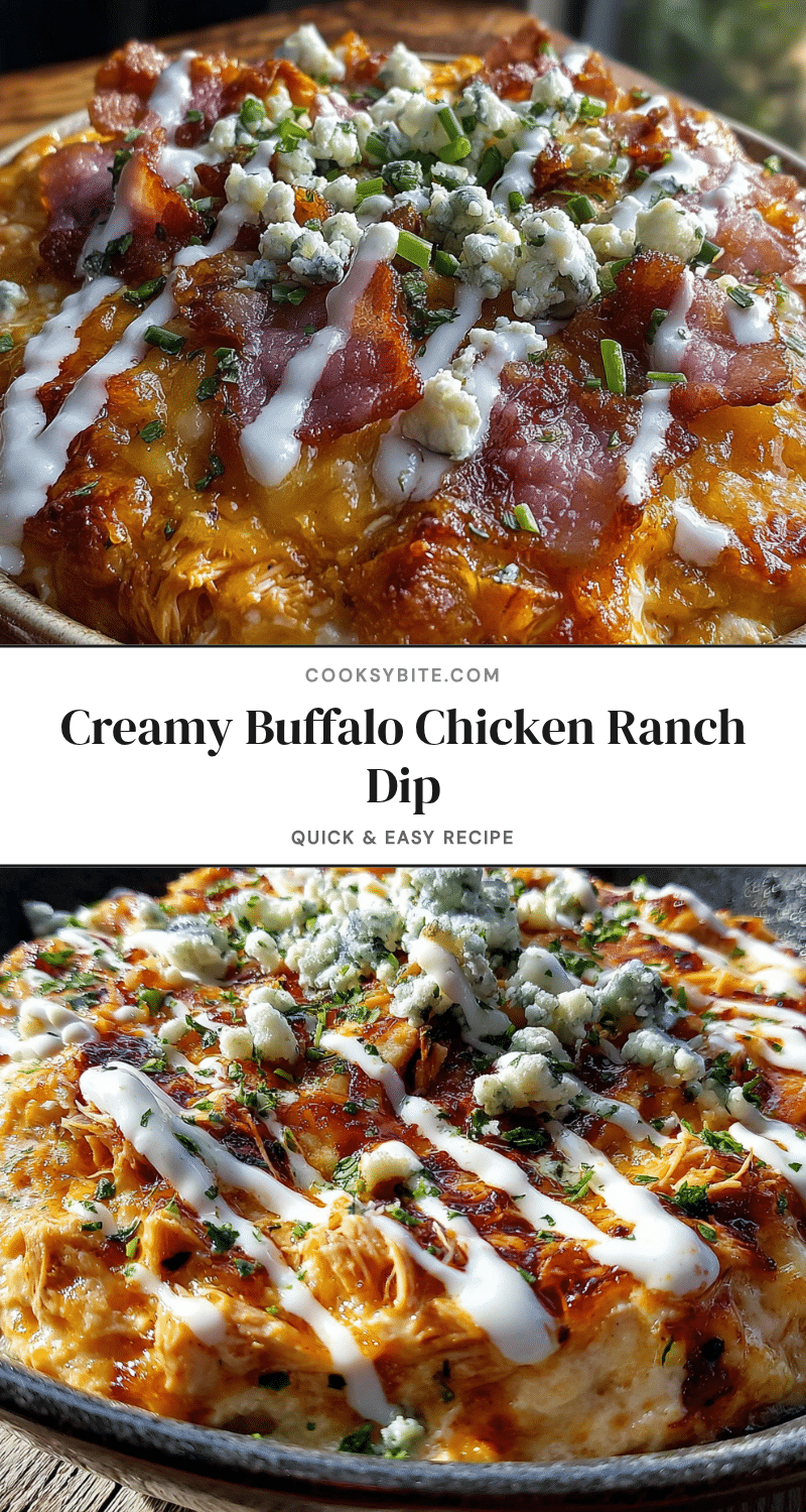 creamy buffalo chicken ranch dip recipe