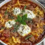Creamy Crockpot Lasagna Soup with Italian Sausage - featured image