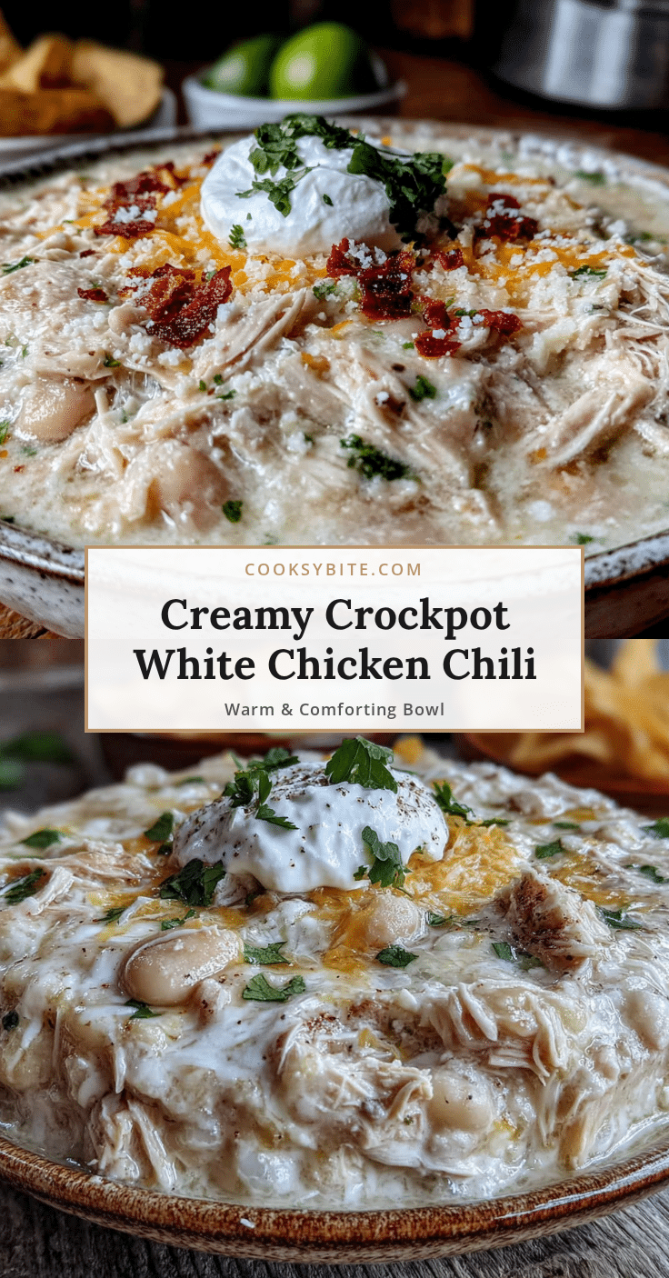 creamy crockpot white chicken chili recipe