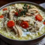 creamy one-pot chicken and wild rice soup - featured image