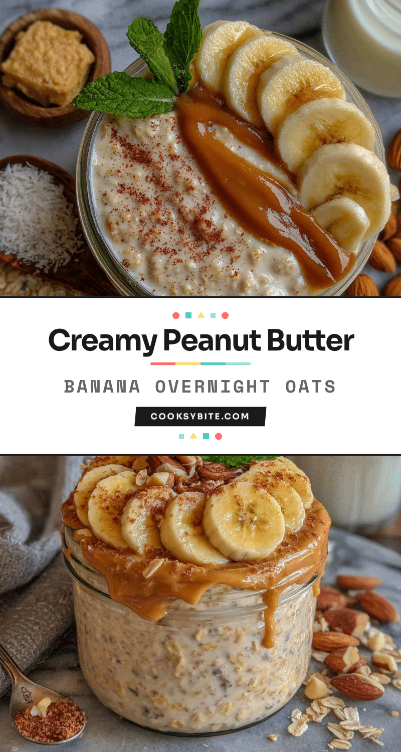 creamy peanut butter banana overnight oats recipe