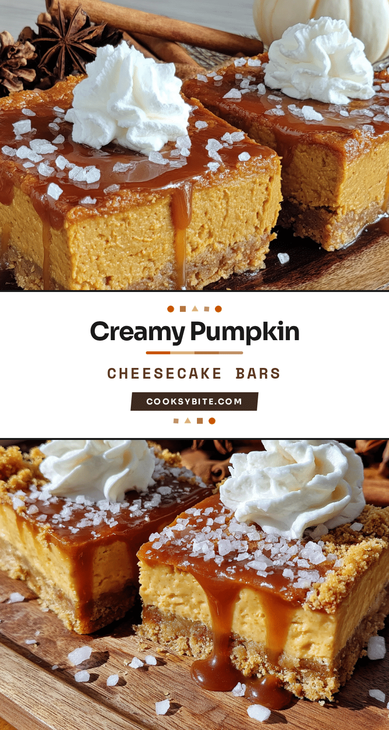creamy pumpkin cheesecake bars with graham crust recipe