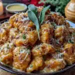 creamy pumpkin gnocchi with brown butter sage - featured image