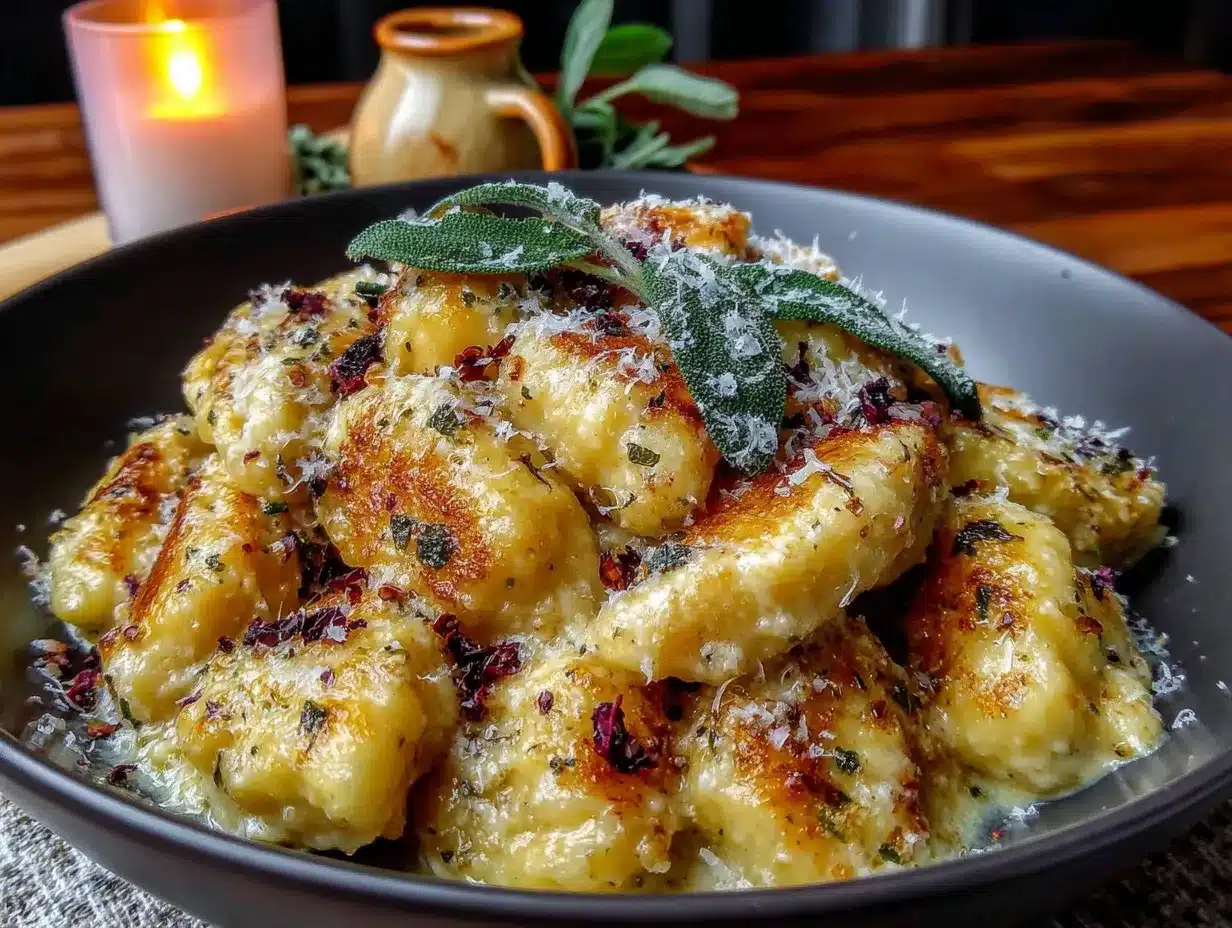 creamy pumpkin gnocchi with brown butter sage preparation steps