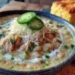 creamy slow cooker white chicken chili - featured image
