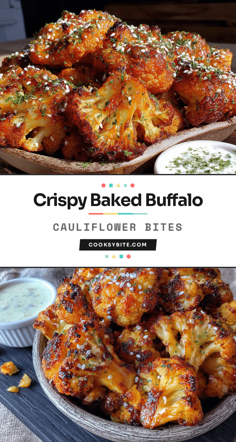 crispy baked buffalo cauliflower bites recipe