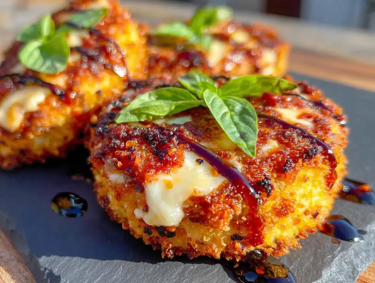 crispy baked eggplant parmesan bites preparation steps