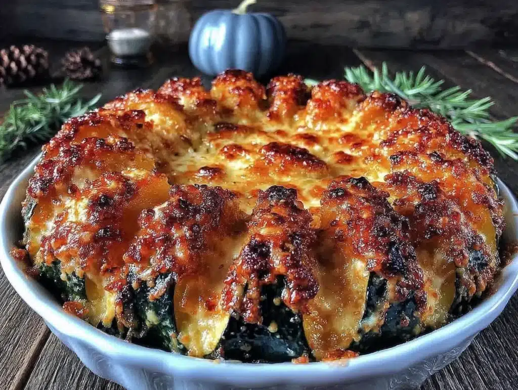 crispy parmesan roasted acorn squash - featured image