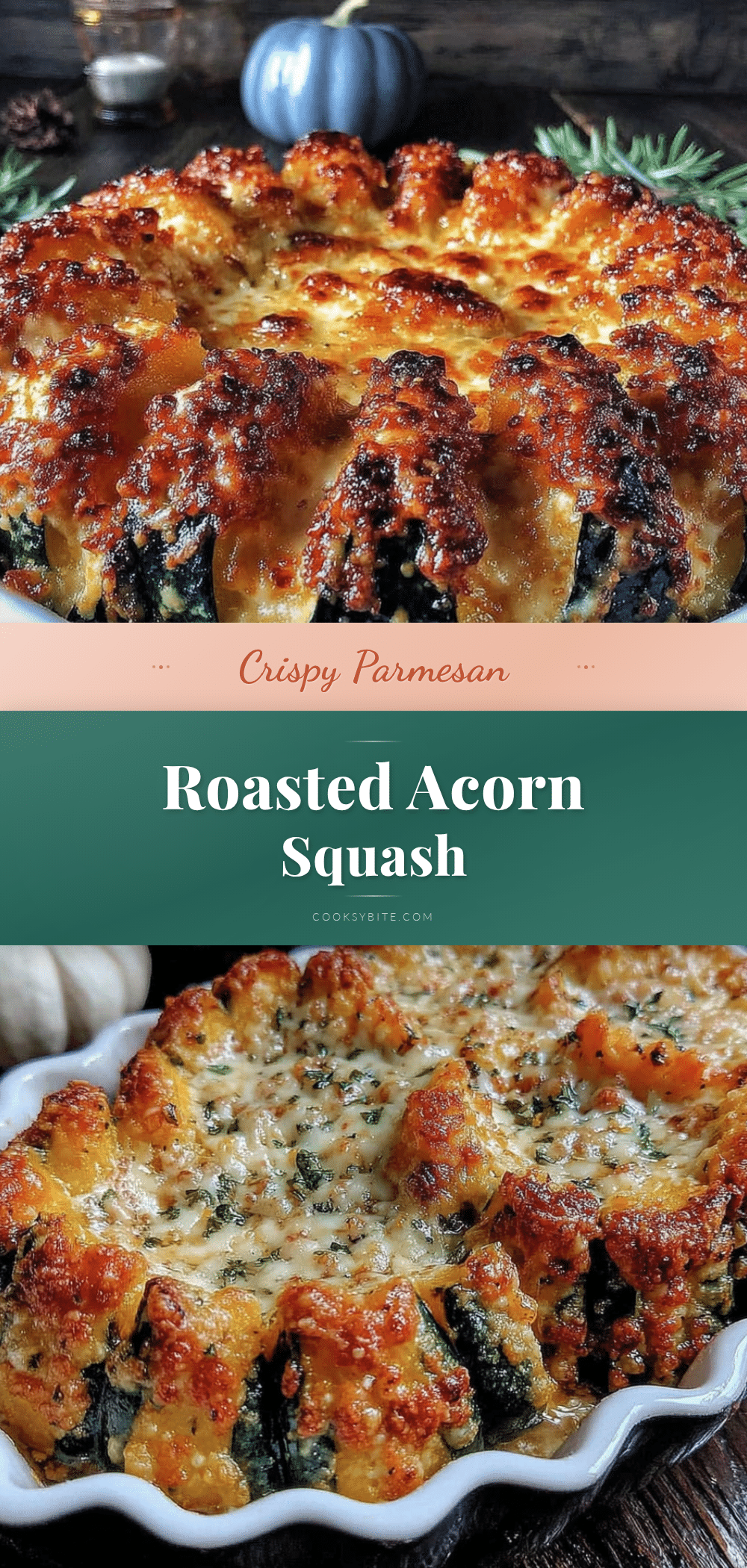 crispy parmesan roasted acorn squash recipe