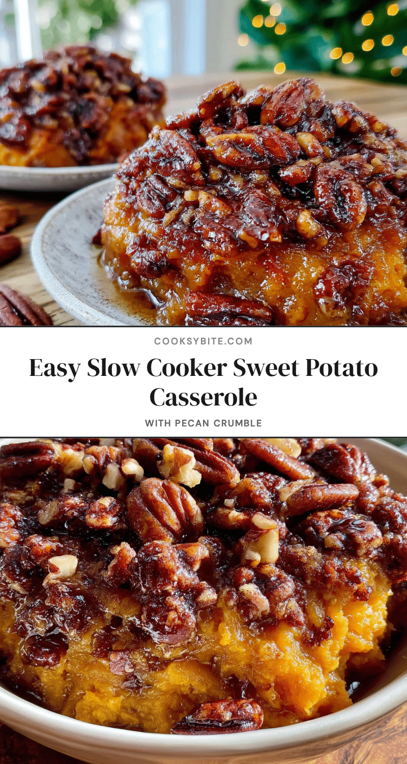 crockpot sweet potato casserole with pecan crumble recipe