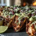 easy 5-ingredient crockpot chicken tacos - featured image
