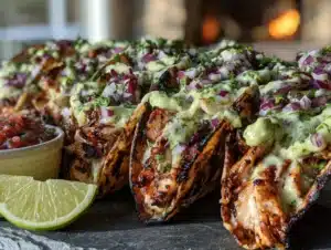 easy 5-ingredient crockpot chicken tacos - featured image