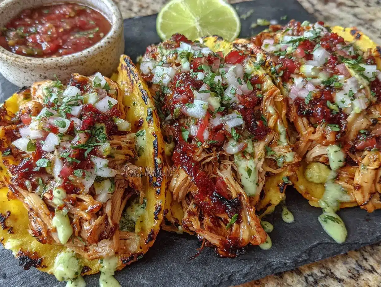 easy 5-ingredient crockpot chicken tacos preparation steps