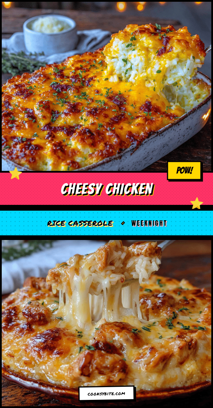 easy cheesy chicken and rice casserole recipe