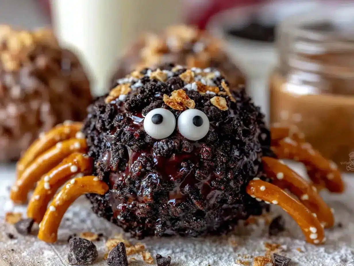Easy No-Bake Oreo Truffle Spiders preparation steps