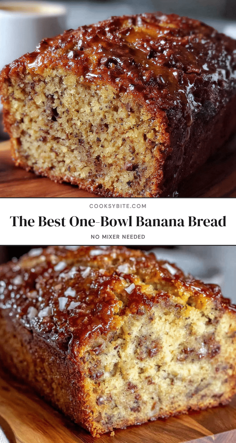 easy one-bowl banana bread recipe