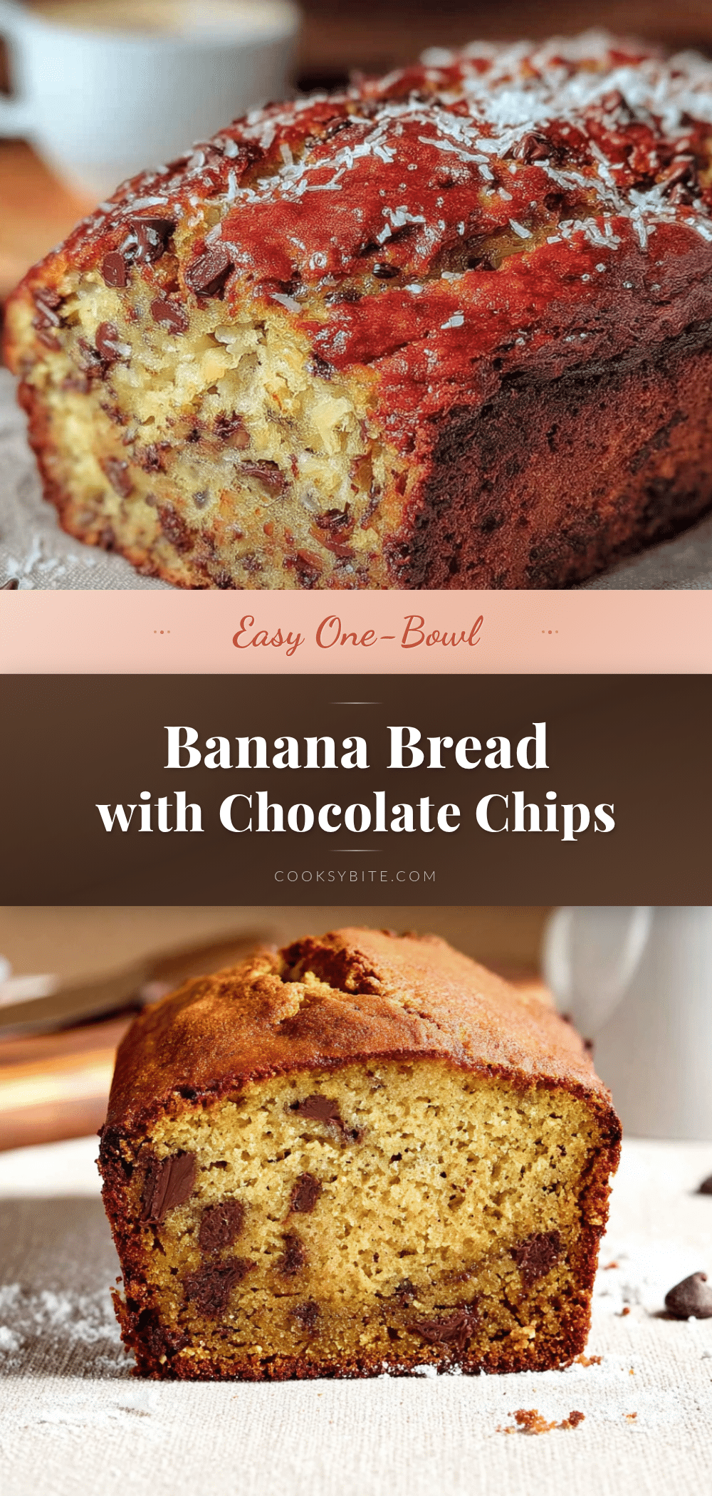 easy one-bowl banana bread with chocolate chips recipe