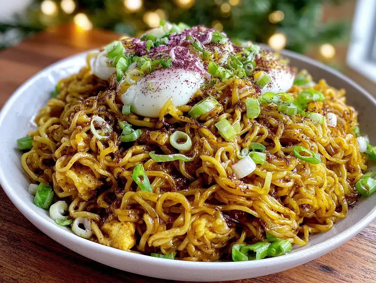easy one-pot garlic butter ramen noodles preparation steps