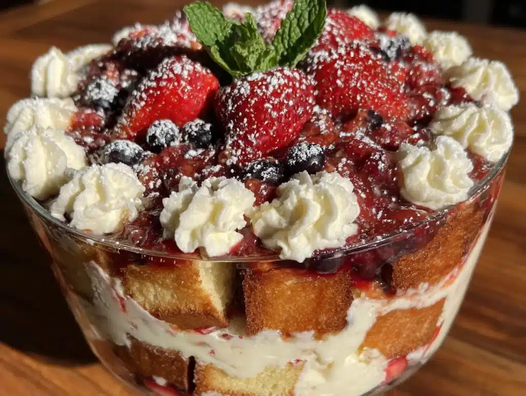 Easy Red White and Blue Berry Trifle for Labor Day - featured image